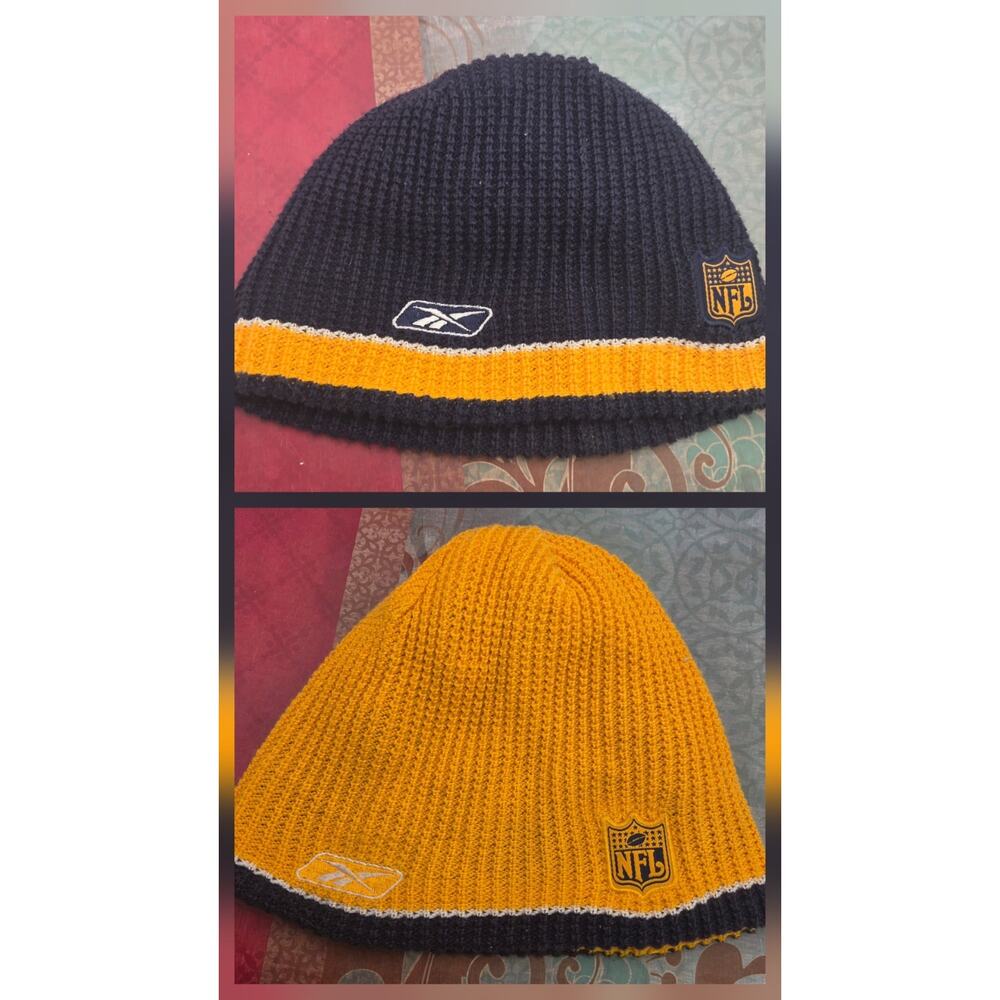Reversible Los Angels Chargers Knit Beanie Winter Hat Toque Skull Cap Black/Gold